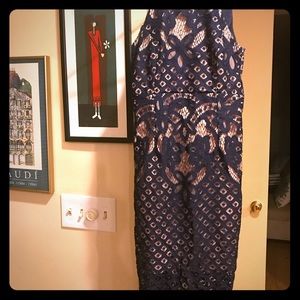Bardot Mila Blue Lace Dress
